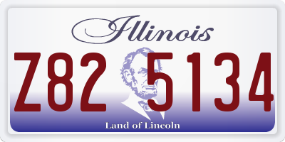 IL license plate Z825134