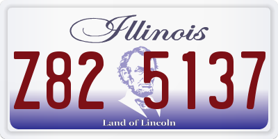IL license plate Z825137