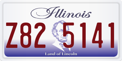 IL license plate Z825141