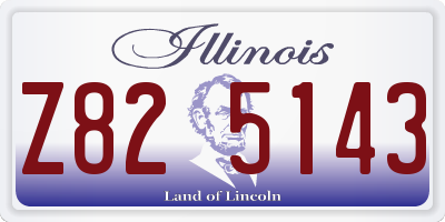 IL license plate Z825143