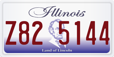 IL license plate Z825144