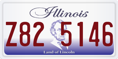IL license plate Z825146