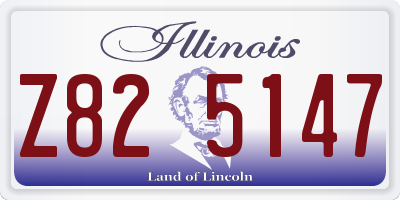 IL license plate Z825147