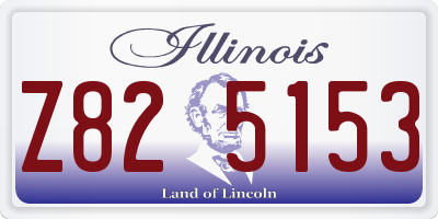 IL license plate Z825153