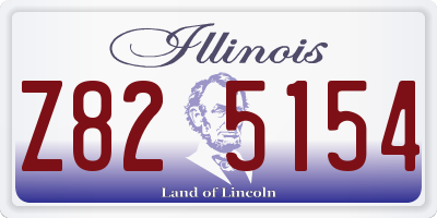 IL license plate Z825154