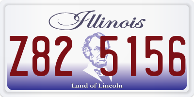 IL license plate Z825156