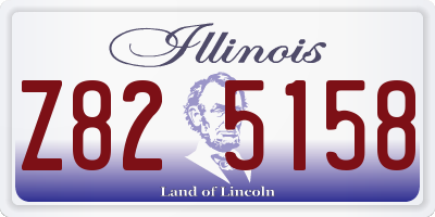 IL license plate Z825158