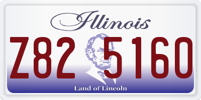 IL license plate Z825160