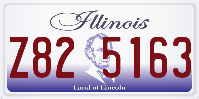IL license plate Z825163