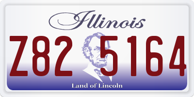 IL license plate Z825164