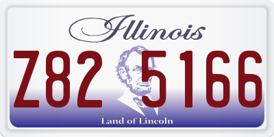 IL license plate Z825166