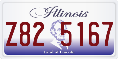 IL license plate Z825167