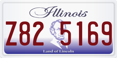 IL license plate Z825169