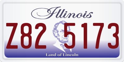 IL license plate Z825173
