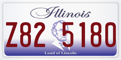 IL license plate Z825180