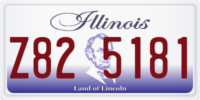 IL license plate Z825181