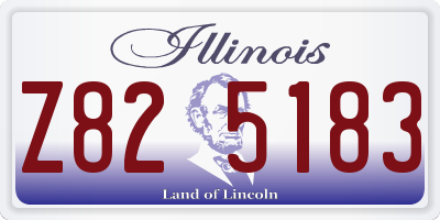 IL license plate Z825183