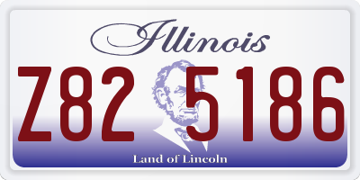 IL license plate Z825186
