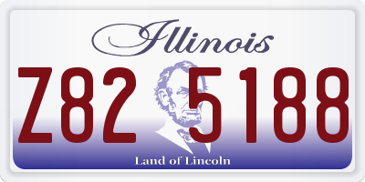 IL license plate Z825188
