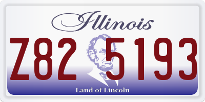 IL license plate Z825193