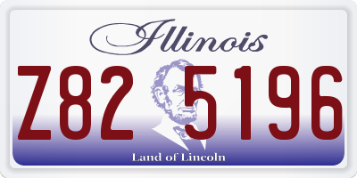 IL license plate Z825196