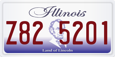 IL license plate Z825201