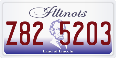 IL license plate Z825203