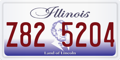 IL license plate Z825204