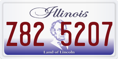 IL license plate Z825207