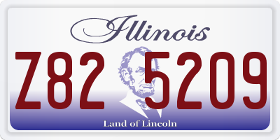 IL license plate Z825209