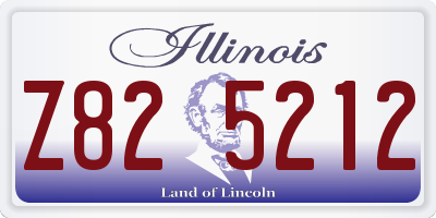 IL license plate Z825212
