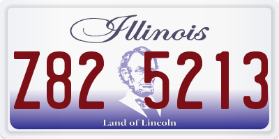 IL license plate Z825213