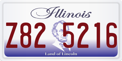 IL license plate Z825216