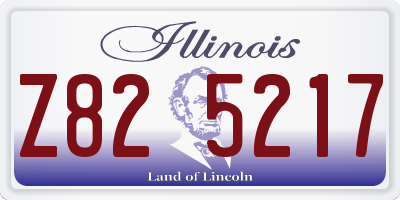 IL license plate Z825217