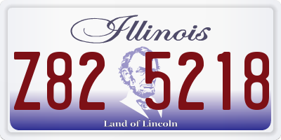 IL license plate Z825218