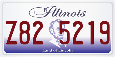 IL license plate Z825219