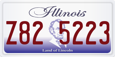 IL license plate Z825223