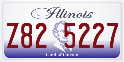 IL license plate Z825227