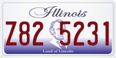 IL license plate Z825231