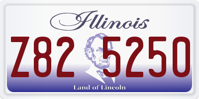 IL license plate Z825250