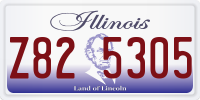 IL license plate Z825305