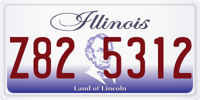 IL license plate Z825312
