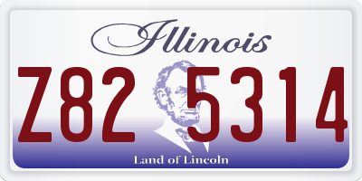 IL license plate Z825314
