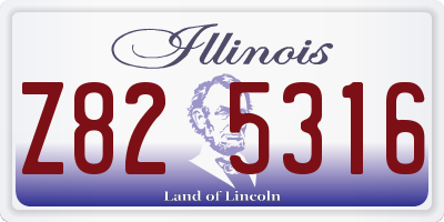 IL license plate Z825316
