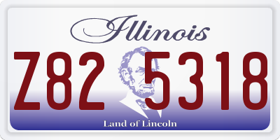 IL license plate Z825318