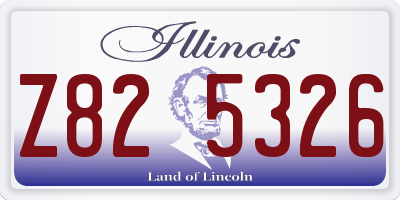 IL license plate Z825326