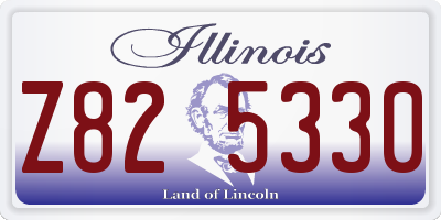 IL license plate Z825330