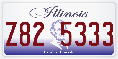 IL license plate Z825333
