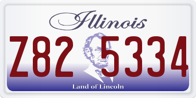 IL license plate Z825334