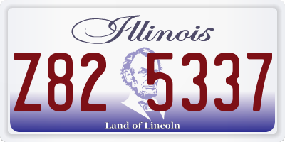 IL license plate Z825337